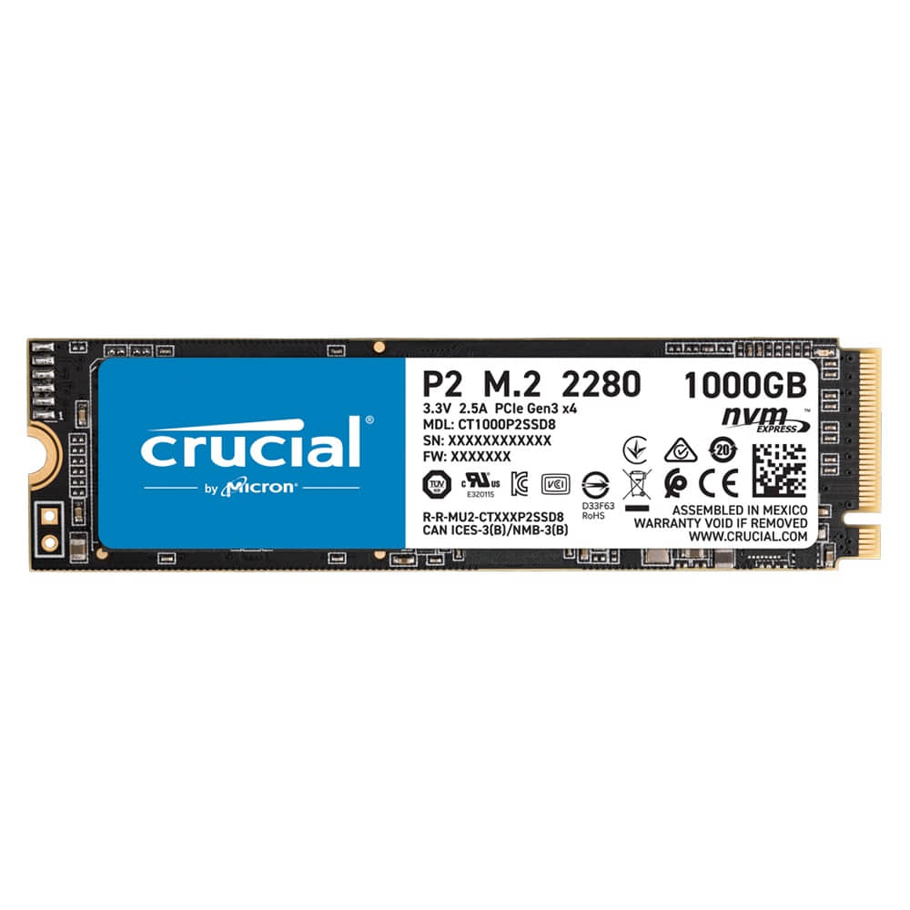 [마이크론] Micron Crucial P2 SSD M.2 2280 NVMe 1TB QLC 대원CTS