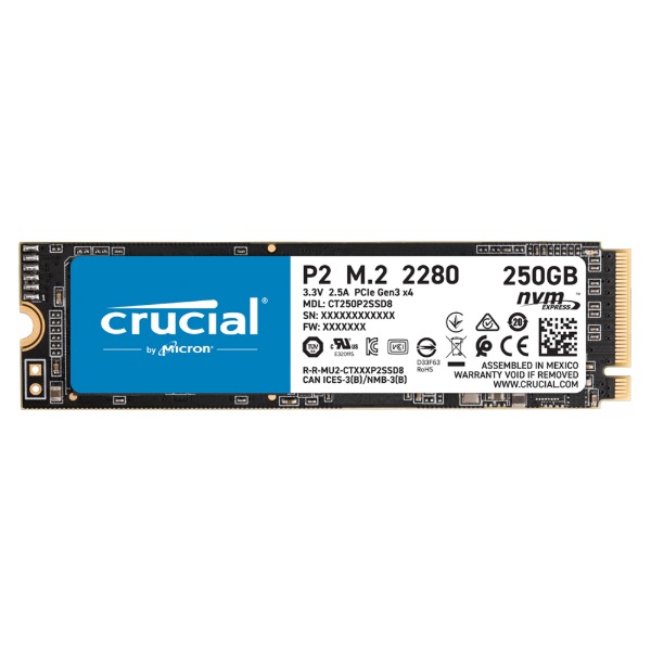 [마이크론] Micron Crucial P2 SSD M.2 2280 NVMe 250GB TLC 아스크텍