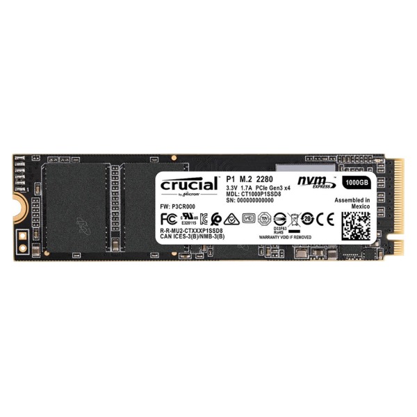 [마이크론] Micron Crucial P1 SSD M.2 2280 NVMe 1TB QLC 대원CTS